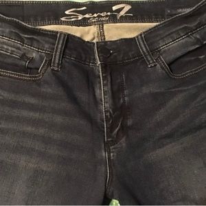 SEVEN7 Denim Blue Jeans Stretch 38”W Whiskering Distressed